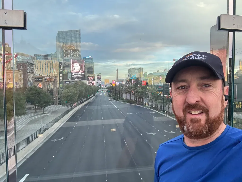 Running on Las Vegas Strip