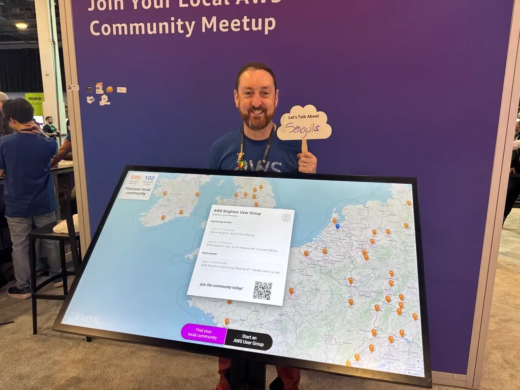Karl Robinson on AWS Community Booth re:Invent 2024