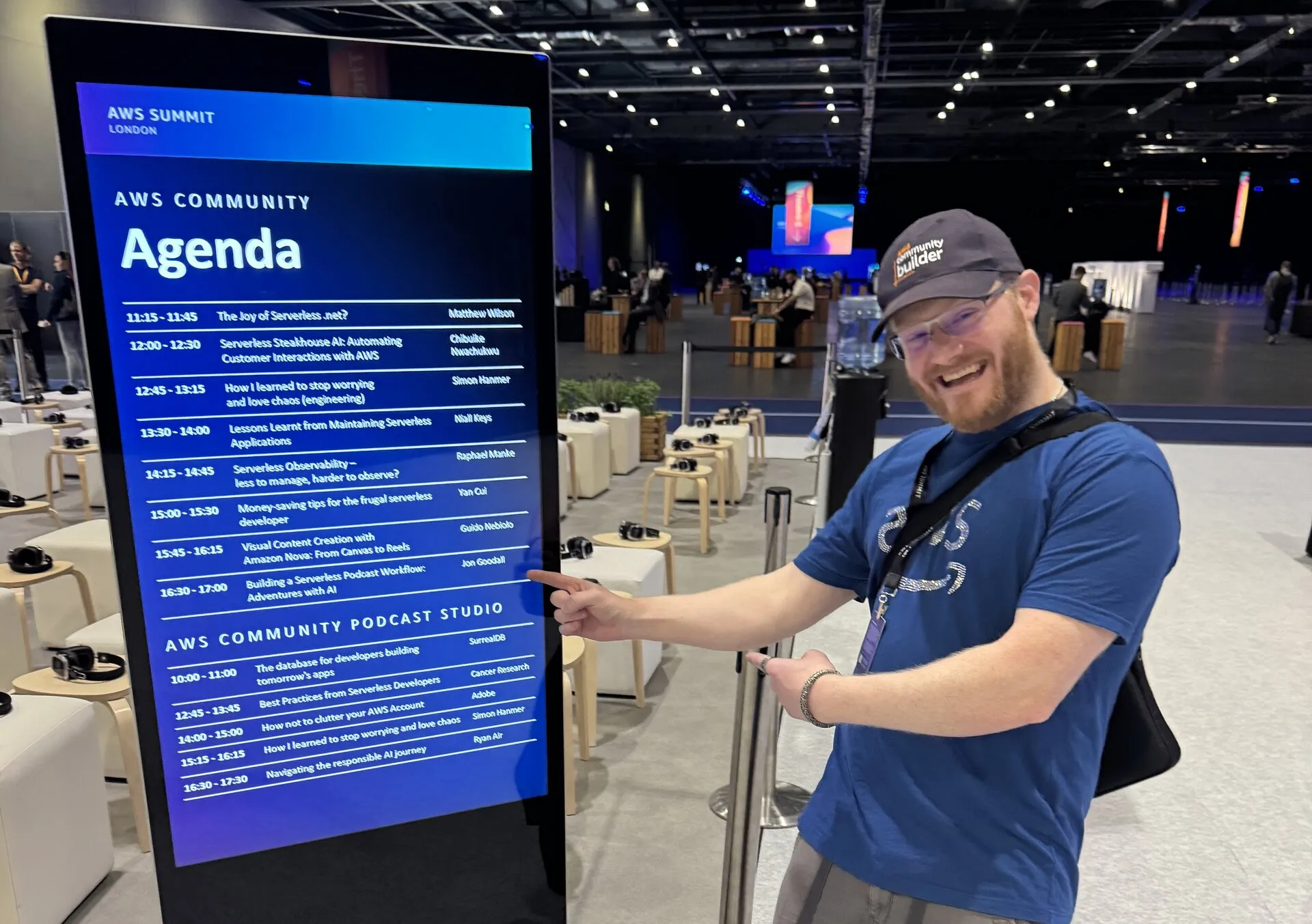 Jon Sherwood speaking at an AWS Summit