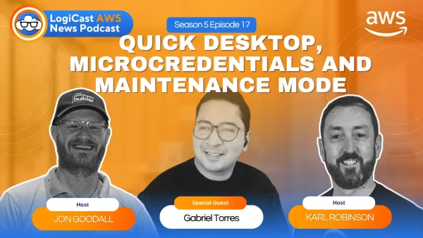 LogiCast Season 5 Episode 17 thumbnail featuring Jon Goodall, Gabriel Torres, and Karl Robinson