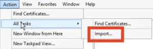 Import the cert