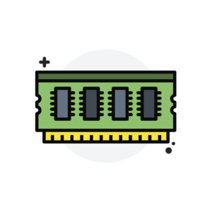 Computer component Ram concept Isolated Line Vector Illustration editable Icon