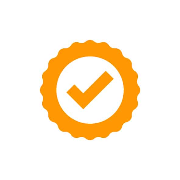 Approved certificate medal icon in flat style. Check mark stamp vector illustration on white isolated background. Accepted, award seal business concept.