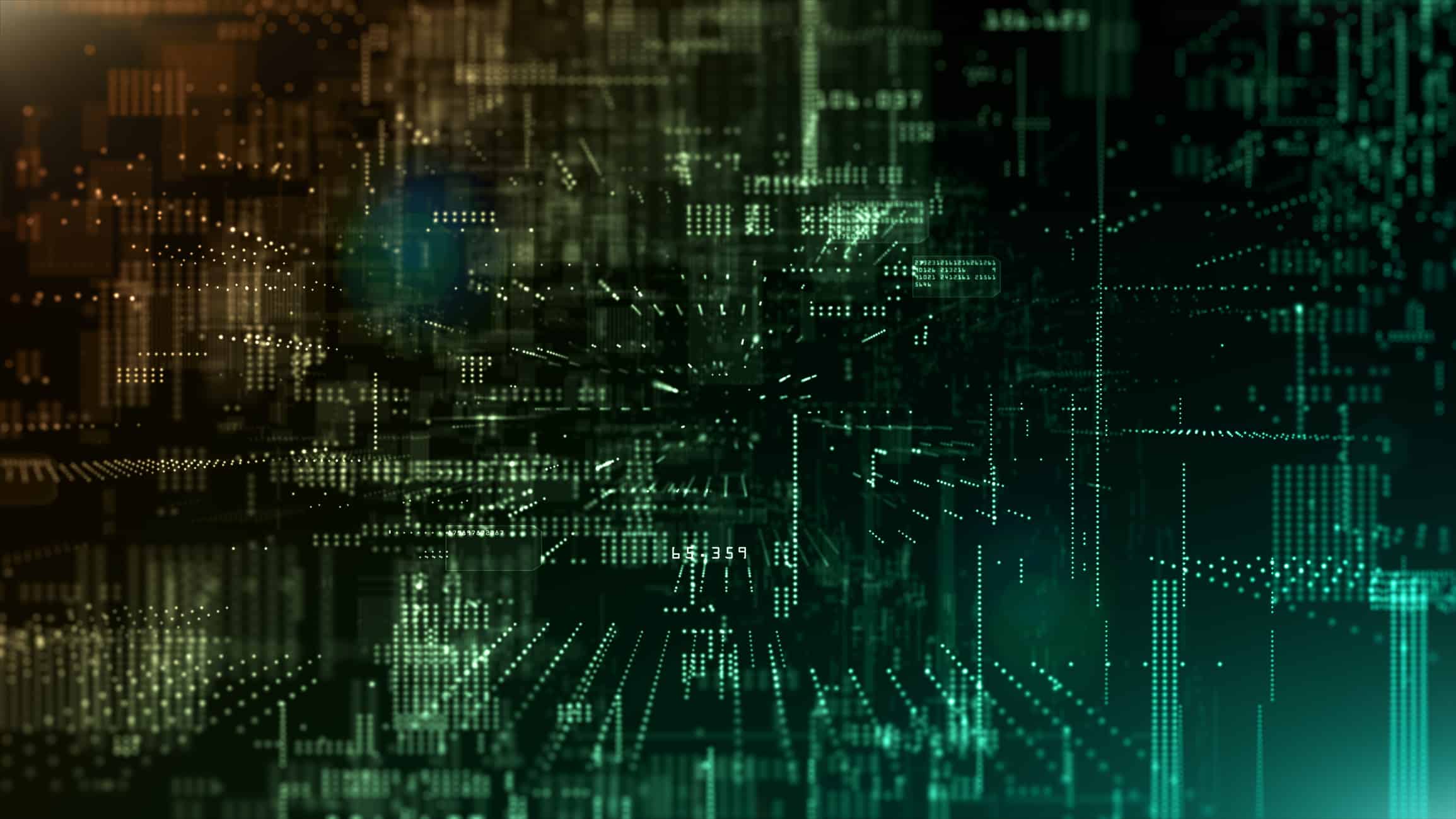 Abstract matrix graphic to depict AWS Storage Services