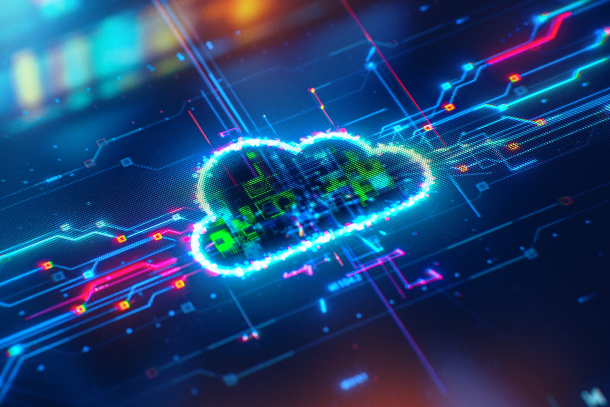 Abstract graphic of AWS cloud to depict DynamoDB pricing