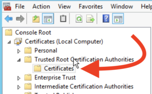 Trusted root import